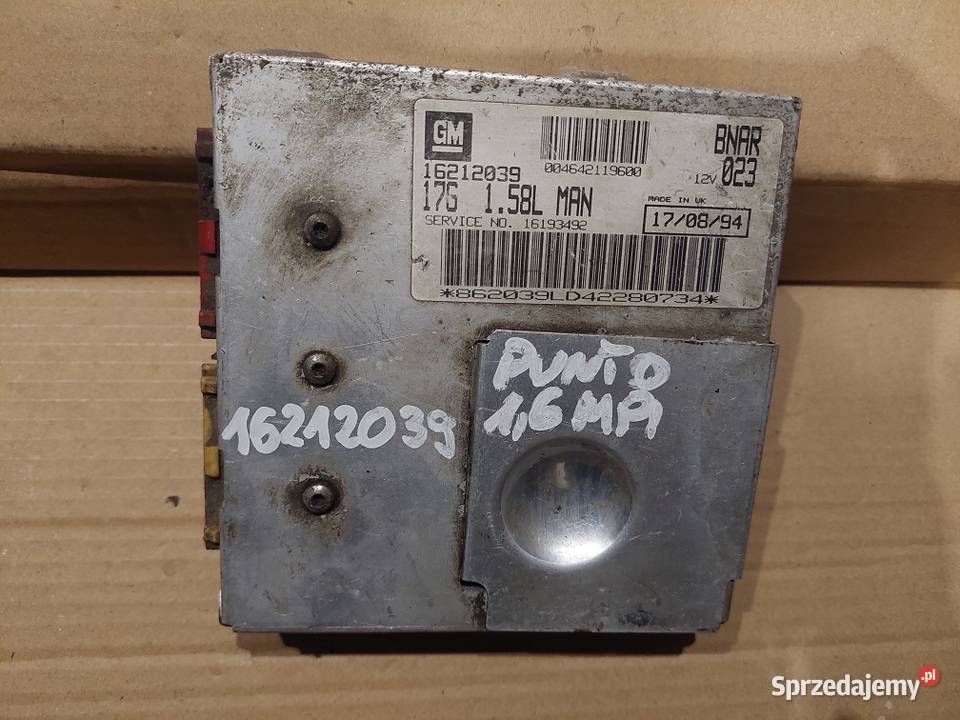 FIAT PUNTO I 16 MPI komputer sterownik 16212029 Kielce