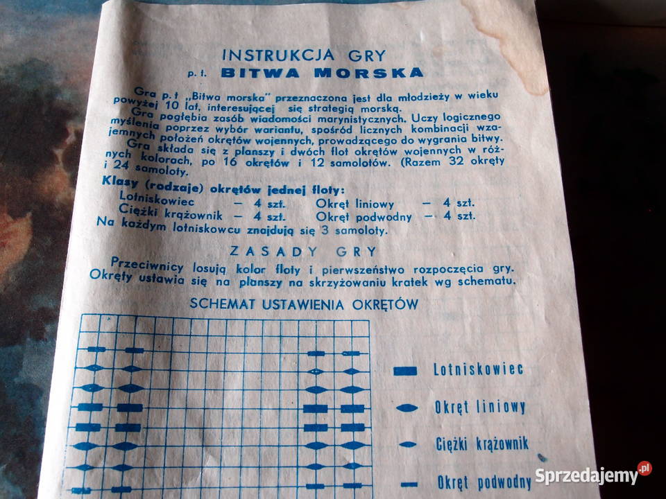 Gra planszowa Bitwa Morska z PRLu Łódź