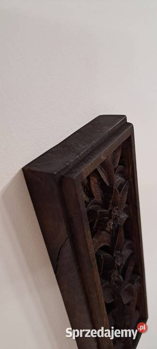Kwiaty rzeźbione w drewnie PIĘKNE prezent Malechowo
