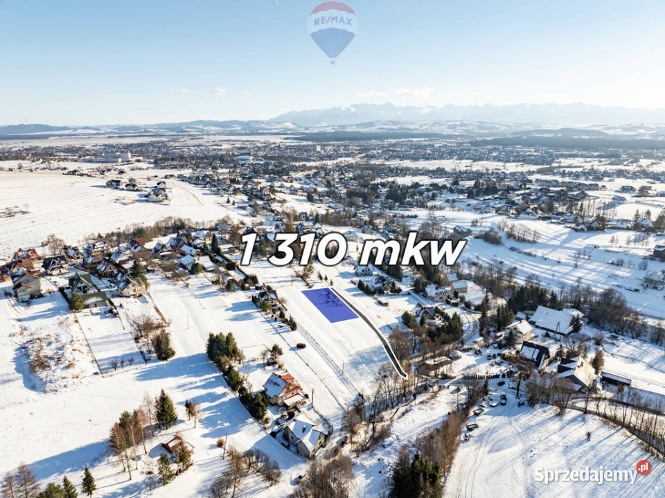 Widokowa Działka budowlana 1310 m Nowy Targ Nieruchomości małopolskie