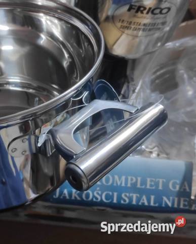 Garnki Komplet garnków stalowy 12 el outlet Łódź