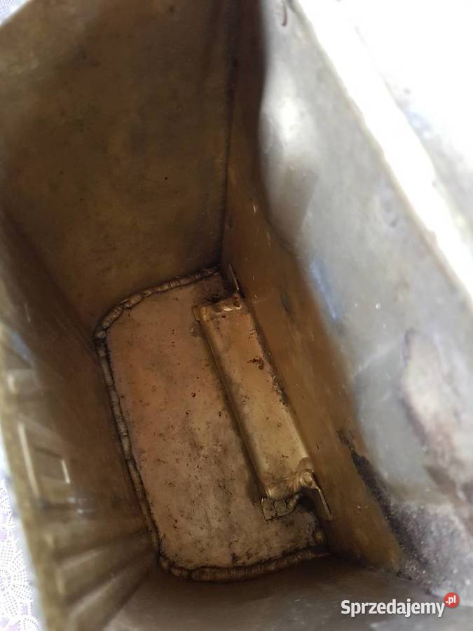 AluminiumPKPPiękna duża zabytkowa popielniczka z Barlinek