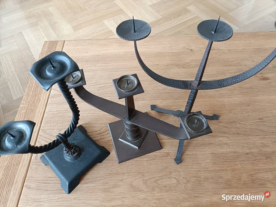 Ładne stare świeczniki vintage mazowieckie Warszawa