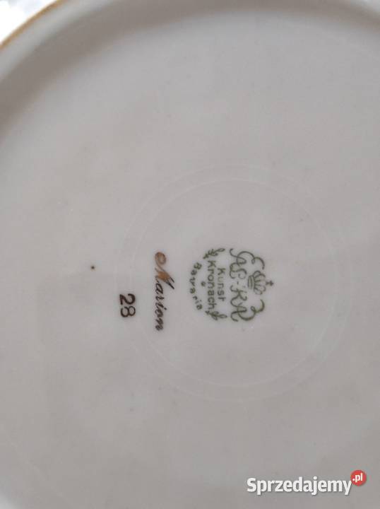 Vintage Alka Kunst Kronach Marion złoty talerz