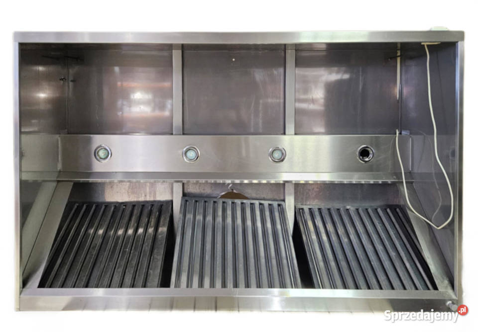 Okap nierdzewny przyścienny 160x100x45 FILTRY Pszczyna sprzedam