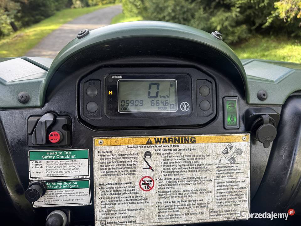 Yamaha Rhino 700 zadbany do sadu utv Lesko sprzedam