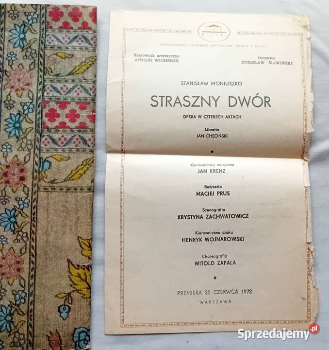 Program opery Straszny Dwór Momiuszki ulotka Koźminek