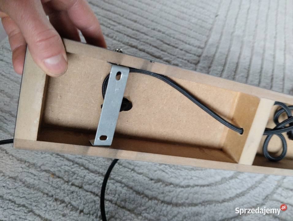 Lampa sufitowa wisząca 3 żarówki drewno dąb lubelskie Lublin sprzedam