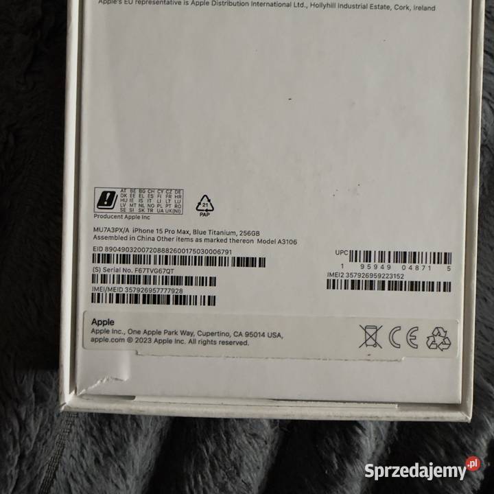 iPhone 15 Pro 256 w stanie sprzedaż prywatna Warszawa