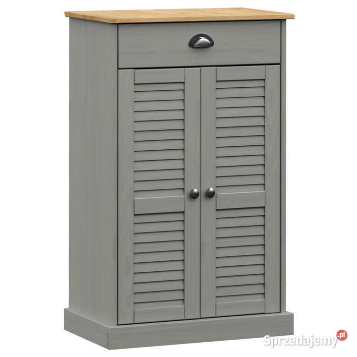 Szafka na buty VIGO szara 60x35x96 lite drewno Warszawa