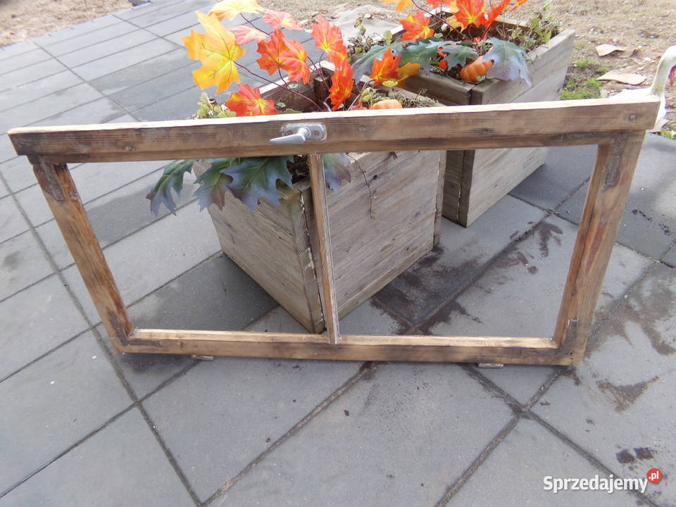 Stare okno rama lustro obraz rama okienna 109x59 Ełk