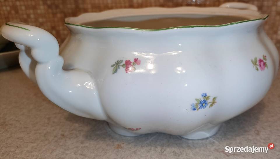 Stara Porcelana Ćmielów 3 półmiski waza biały Bielsko-Biała