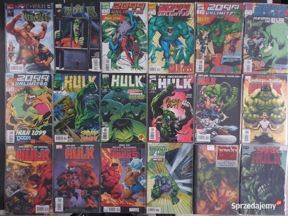 Hulk zestaw 103 oryginalnych komiksów Marvel USA Gdynia