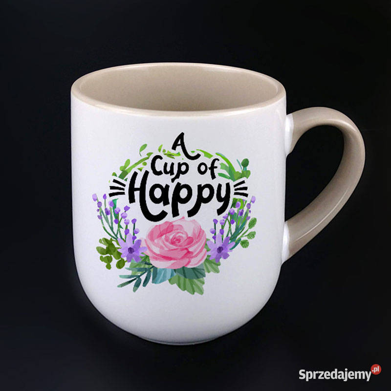 KUBEK Z SERII KWIATOWEJ Z PIĘKNĄ SENTENCJĄ A CUP Bielsko-Biała