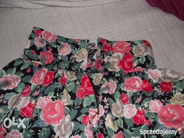 ROZKLOSZOWANA spódnica w kwiaty 34 hm Kwiatki Radom