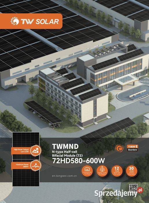 Panel Fotowoltaiczny TW Solar 575W bifacial N małopolskie