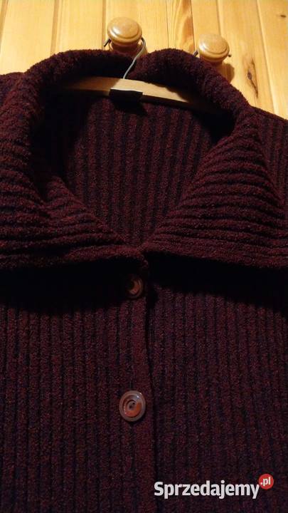 Sweter narzuta ciemny bordowy BekR M L XL 38 40 sprzedam