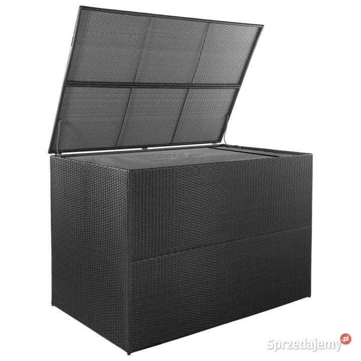 Skrzynia ogrodowa czarna 150 x 100 x 100 rattan Warszawa