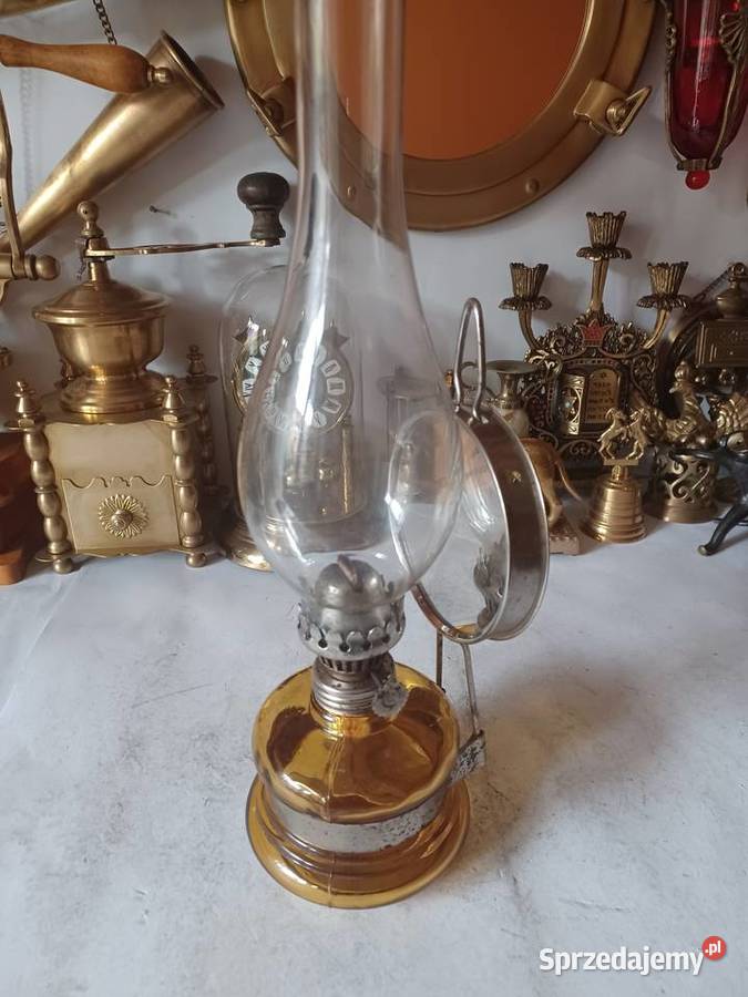 Piękna lampa naftowa PRL Kolekcja wielkopolskie Poznań