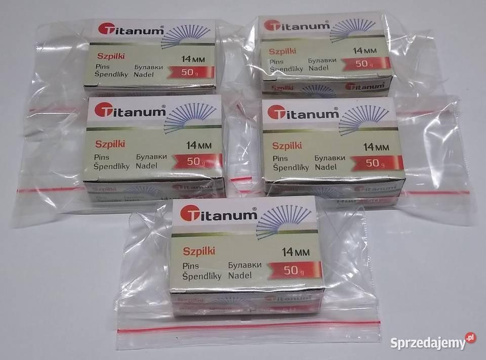 Szpilki krawieckie krótkie 14mm 50g Titanum Gdańsk