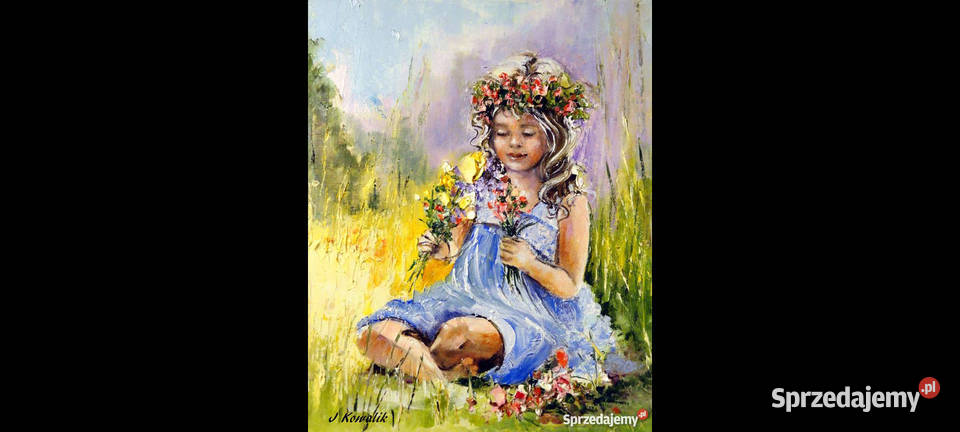 Obraz olejny 30x24 wianuszek Warszawa sprzedam