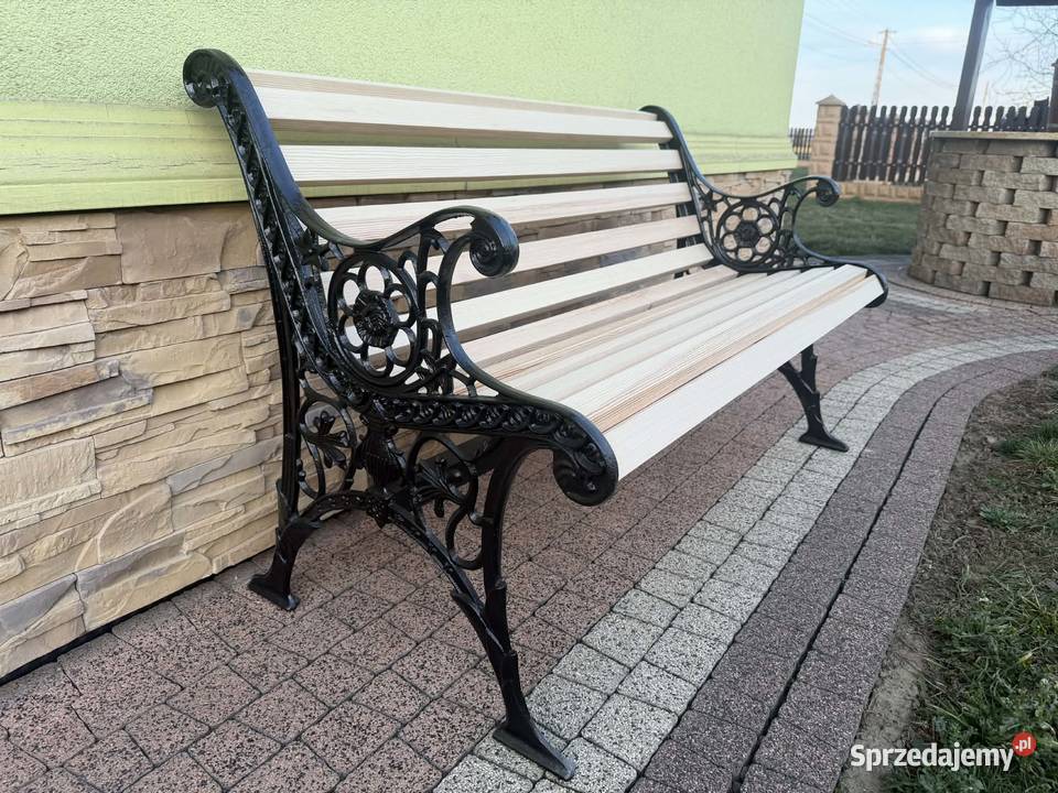 Ławka drewniana ogrodowa parkowa DĘBICA żeliwna podkarpackie Dębica sprzedam