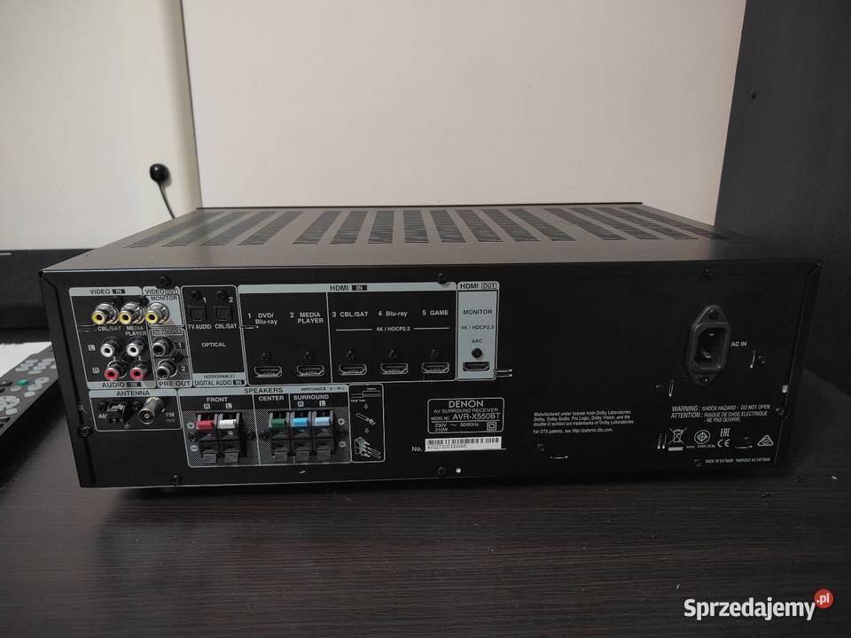 Amplituner DENON AVR 550 BT 52Ch USB FHD 4K HDMI Amplitunery Kraków