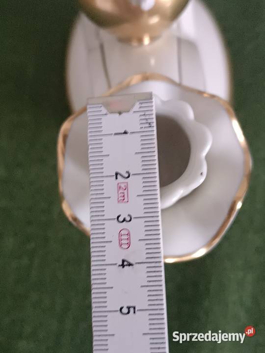 Świecznik na dwie świece z ptakami Porcelana i szkło Gorlice