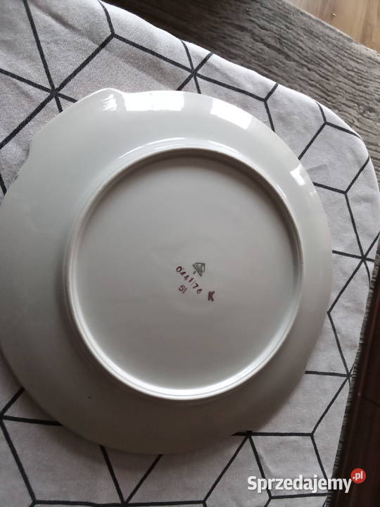 PRL patera talerz porcelana Chodzież śr 27 biały Łódź