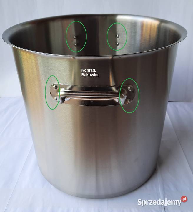 Duży Garnek 25L z NIERDZEWKI z pokrywką MIARKA i Garbatka-Letnisko