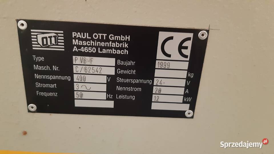 Okleiniarka OTT Pacific PV6F Wejherowo