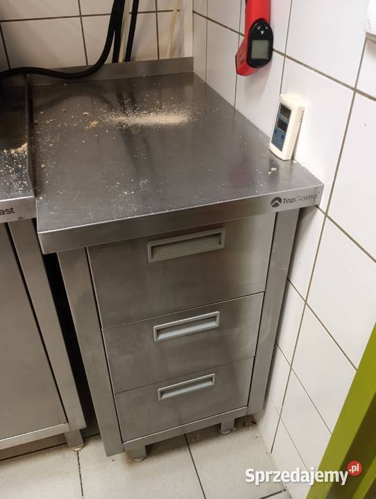 Stół z 2 szufladami nierdzewny 450x700x850mm Leszno