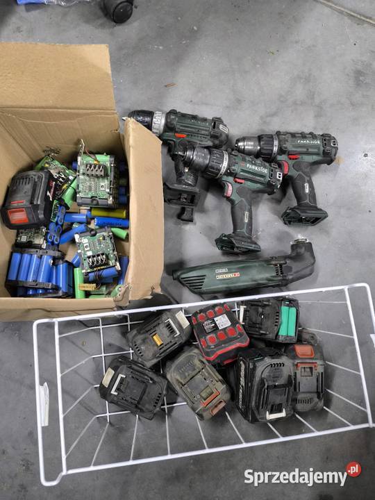 Trzy wkrętarki parkside plus pozostałości Tomaszkowo