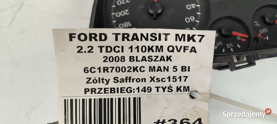LICZNIK ZEGAR FORD TRANSIT MK7 8C1T10849 Lipno