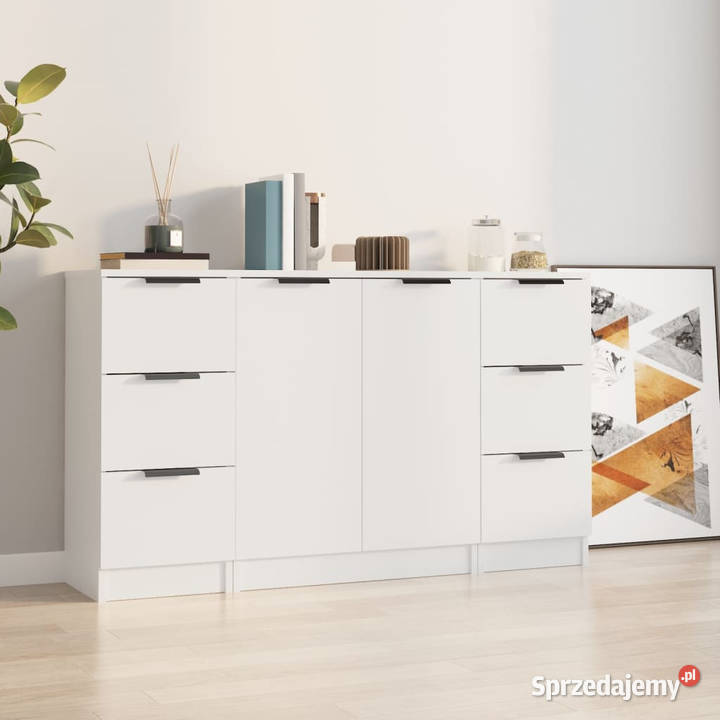 Szafki 3 biały materiał drewnopochodny WM3115836