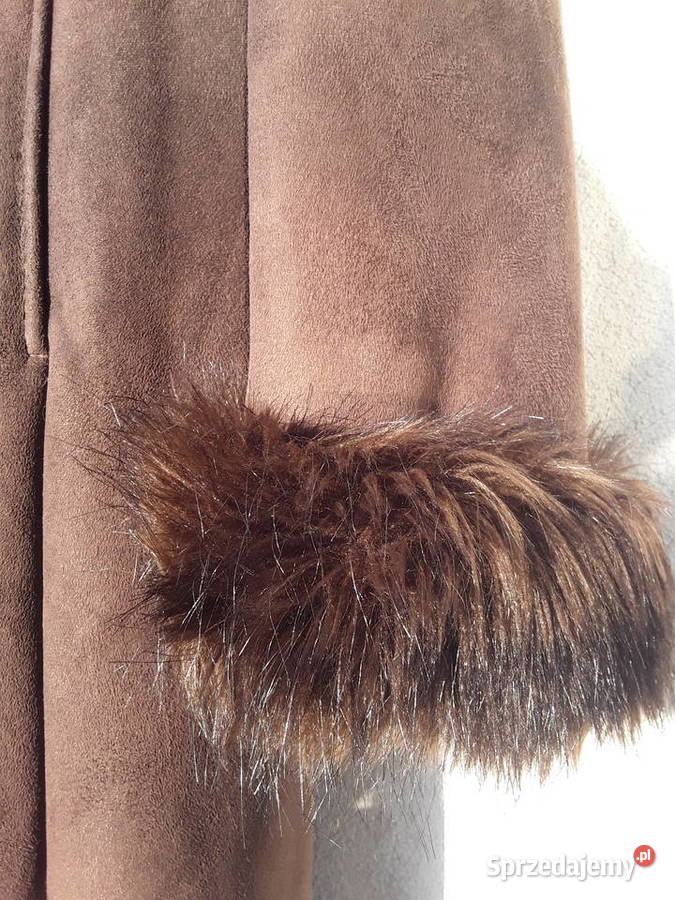 Kożuch z kołnierzem szalowym i kapturem rM Warszawa sprzedam