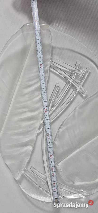 Elegancka Szklana Patera Motyw Liści 40