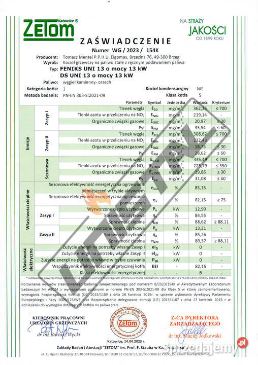 Kocioł Węgiel Drewno Pellet piece 5KLASA 13kW do Kotły i Piece CO Nowy Sącz
