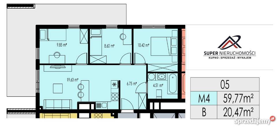 Nowe Mieszkanie 4pokoje 60m2 Rzeszów taras Rzeszów