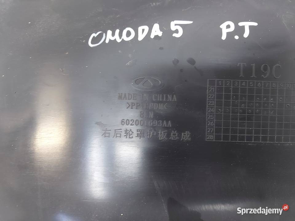 Chery Omoda 5 2024 nadkole prawe tył tylne oryg