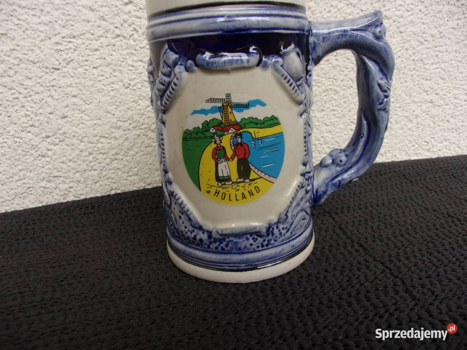 Stary Holenderski kufel porcelanowy lekki Warszawa