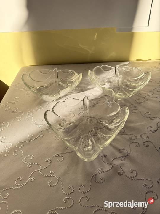 Salaterki 3 Liść Grube Szkło 300 ml Miseczki śląskie Czerwionka-Leszczyny
