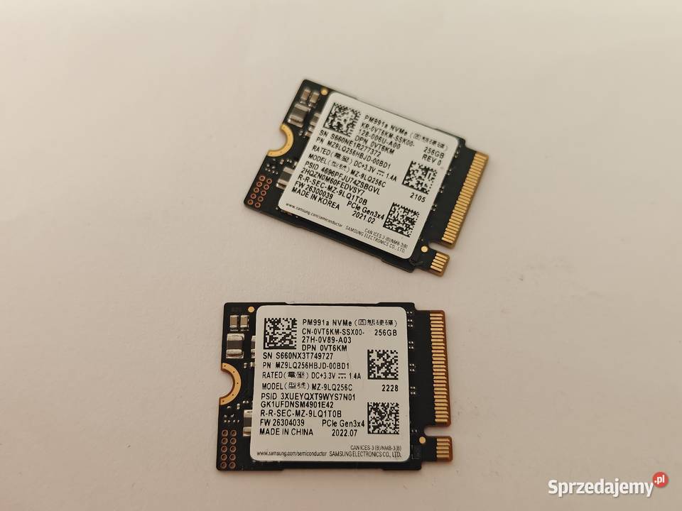 SSD PM991a NVMe 256GB 2230 wielkopolskie Rąbczyn sprzedam
