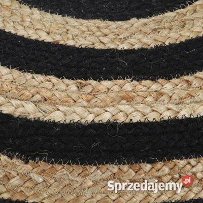 vidaXL Ręcznie robiony puf czarny 45 x 30 sprzedam