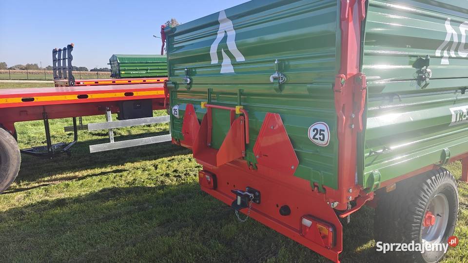 Przyczepa rolnicza jednoosiowa AGL 5 ton z nieuszkodzony Rząśno