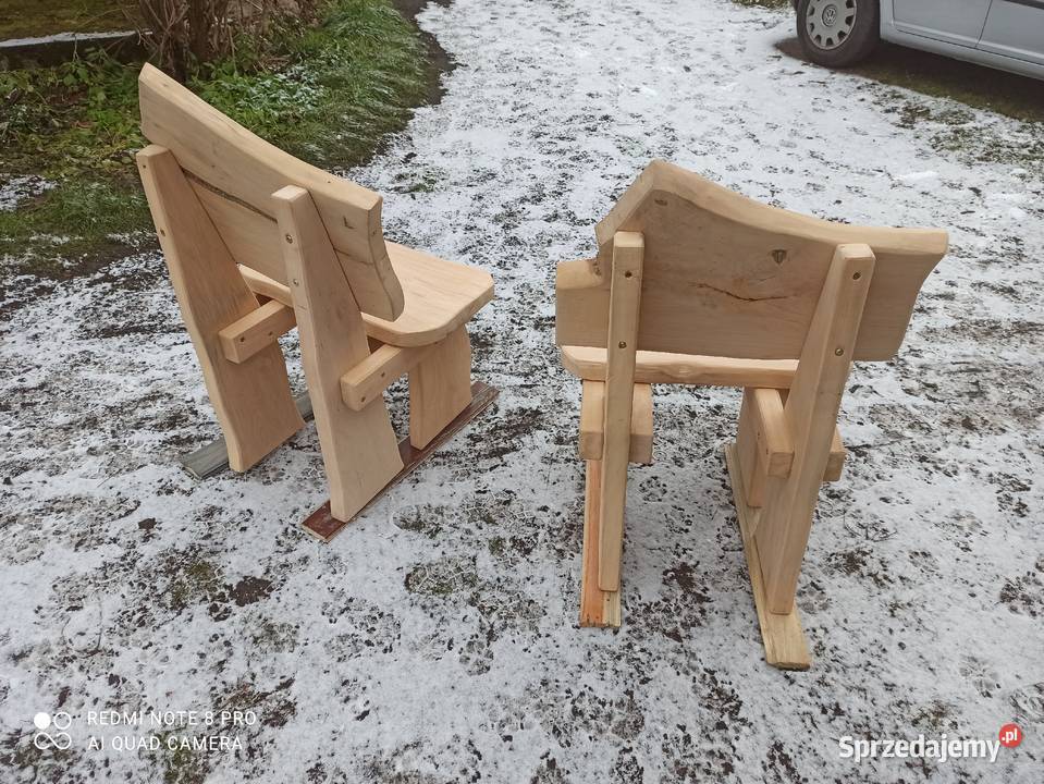 krzesło ogrodowe masywne olcha