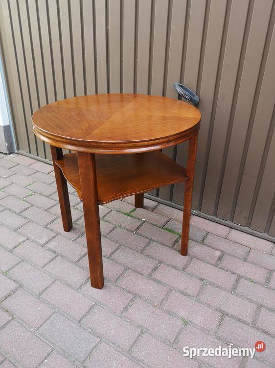 Stolik Ława ARTDECO Okrągły Orzech Stary Antyk wielkopolskie sprzedam