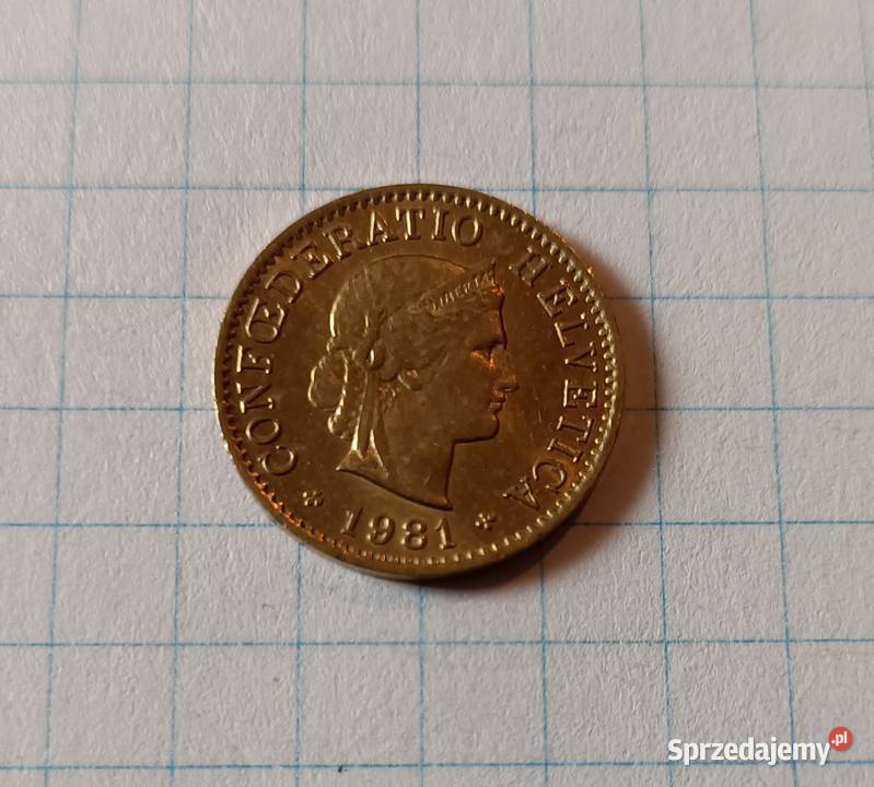 5 RAPPÓW 5 CENTYMÓW 1981 SZWAJCARIA Piszczac