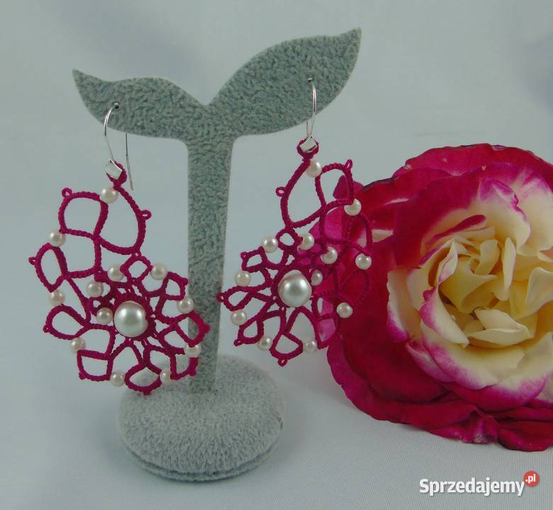 Kolczyki frywolitkowe Kolczyki