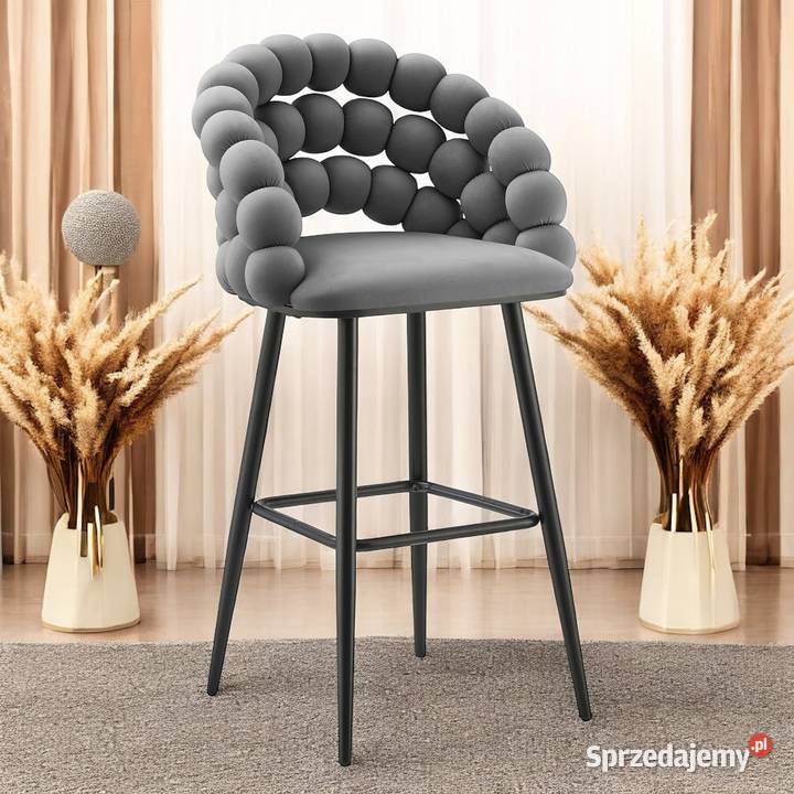 Hoker Tapicerowany Bubble Black Szary Wysyłka wielkopolskie